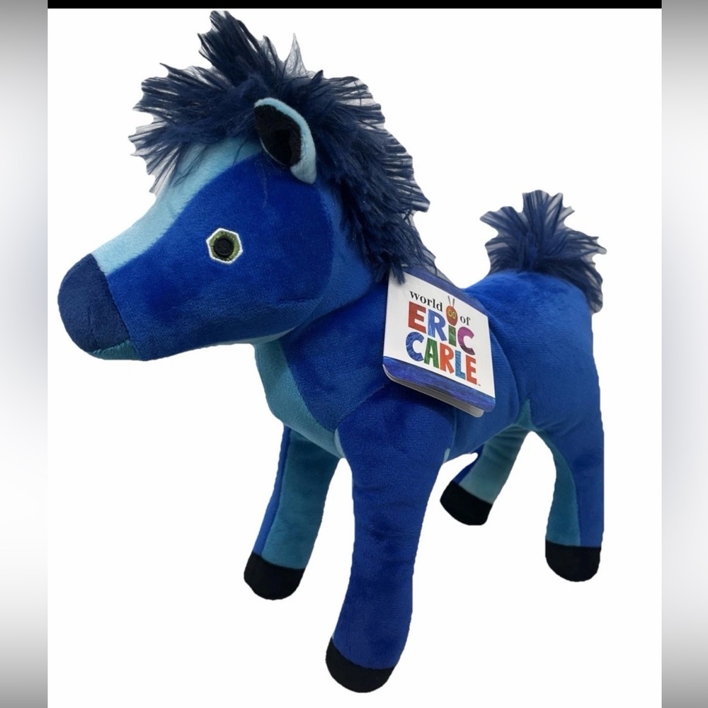 Eric Carle Blue Plush Horse Toy 12” NWT